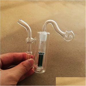 Pipes à fumer 10 mm Joint Mini Petits narguilés Tuyau de brûleur à mazout en verre 3,5 pouces de hauteur Catchers Bong Percolater Bubbler Bol à tabac Dhcjv