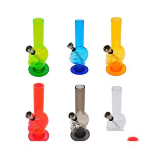 Rookpijpen 150 mm Water Hookah Skl Hookahs Mtiple Colors Easy Reiniging Acryl Tabak Shisha Bong Smoke Tool Accessoire ZL0339 Dro DHMLC