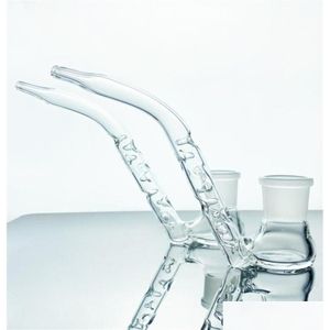 Tuyaux de fumer 18 mm en verre narguilé bong bent adaptateur d'arc féminin bouche plate concave avec j hameçon pistolet à eau 3812709 Drop livraison à la maison dhufw