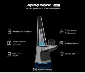 Pipes fumeurs 2021 Mingvape Luxo E Rig Oled Croc harquarement de giblier de concentré de cire de cire coloré