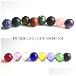 Tuyaux De Fumer 20Mm Terp Slurper Marbles Carb Cap Insert Pipe Avec Colorfl Naturel Marbre Verre Clair Boule Colorée Perles Caps Pour Qua Dhuhn