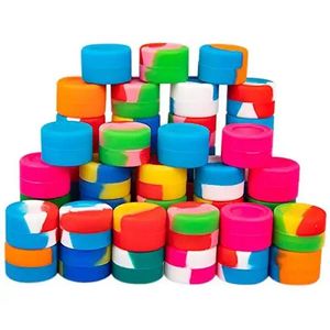 Rookbuizen 2 ml anti -aanbakvoedingsvoedsel Sile Wax Containers Olie MTI Gebruik opslagpotten Assorteerde kleuren Drop levering 2022 MXHOME AMNBG