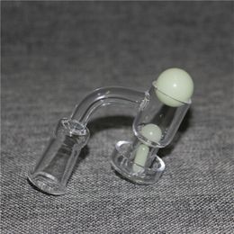 Pipes à fumer 2 mm d'épaisseur Quartz Terp Slurper Blender Banger Clou de tabagisme avec fond biseauté de 30 mm 22 mm Quartz Pilier Ball Carb Cap Domeless Bangers