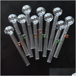 Pipes à fumer 4,7 pouces de longueur Pyrex verre brûleur à mazout tuyau artisanat tubes transparents pour fumeurs 12 cm de long épaisseur livraison directe transparente Ot7Iu