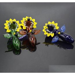 Pijpen 4 Glazen Accessoires Bong Heady Flower Colorf Hand Bubbler Dab Rig Drop Christmas Delivery Home Garden Household Sundrie Dhbsx