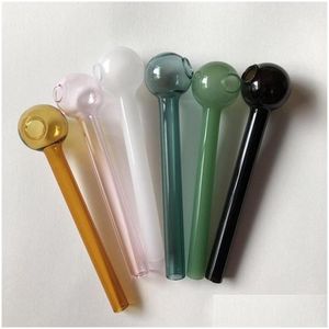 Pipes à fumer 4Inch 6Inch Colorf Pyrex Glass Oil Burner Pipe Tube Pipes à fumer Tobcco Herb Nails Eau Main Accessoires 3086 Drop D Dh1Us