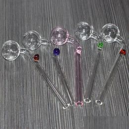 Rookpijpen 5,5 inch gebogen glazen oliebranders Bong Water met verschillende gekleurde ncer voor drop levering huizentuin huishouden Sundr Dh5ic