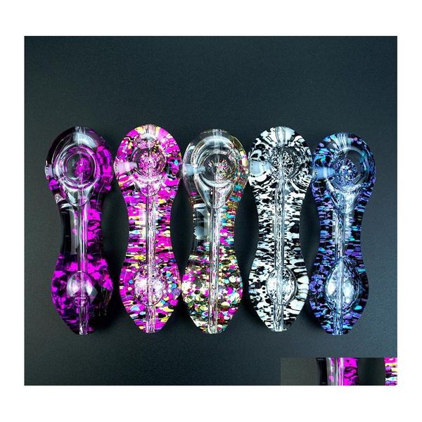 Pipes À Fumer 5 Glycérine Verre Main 140G Beautif Eau Bong Tabac Accessoires Dab Rig Art Brûleur À Huile Cuillère Cadeau Drop Delivery Home Dhdwh