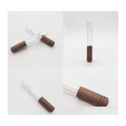 Pipes à fumer 84mm narguilé portable verre clair porte-cigarette en bois accessoires Adt mode tuyau de haute qualité 10 5Mla G2 Drop Deliv Dh2Xw