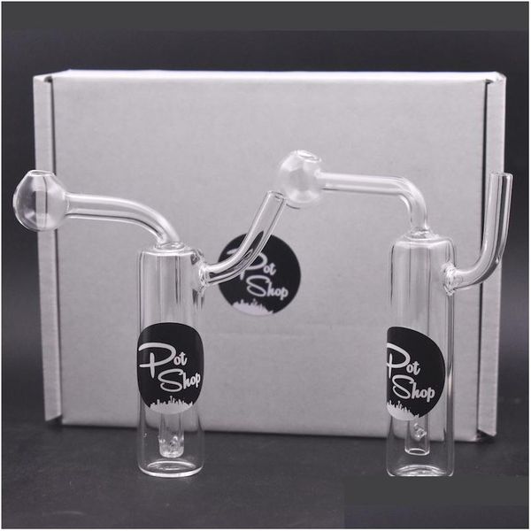 Pipes Accessoires En Gros Mini Clair Marque Verre Brûleur À Huile Tuyau Intérieur Downstem Eau Dab Rig Bongs Drop Delivery Home Gar Dhq3P