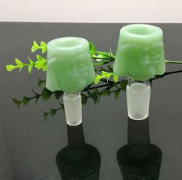 Pipes à fumer Aeecssories Narguilés en verre Bongs Adaptateur en verre à tête de bulle en verre de dessin animé multicolore