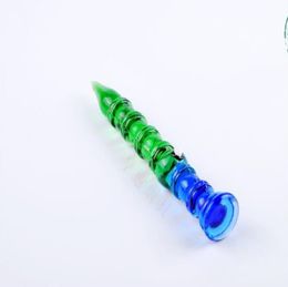 Rookpijpen AECSSORIES GLASE HOWAHS Bongs Blue Green Bamboo Joint Pen Glass Sigaretten Set