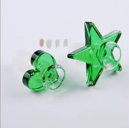 Rookpijpen AECSSORIES GLASE HOWAHS Bongs Green Star Glass Sigarettenaccessoires