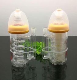 Pipes Aeecssories Narguilés en verre Bongs Bouilloire en verre avec plateau en fil métallique et bouilloire à narguilé