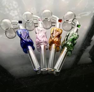 Pipas para fumar Aeecssories Cachimbas de vidrio Bongs Empalmado Belleza colorida Bote curvo