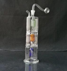 Pipes à fumer Aeecssories Narguilés en verre Bongs Pipe à eau de filtration à trois couches
