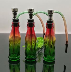 Pipes Aeecssories Narguilés en verre Bongs Bouteille de cola colorée, bouteille de narguilé en verre