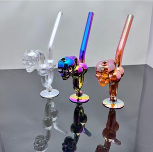 Rookpijpen AEECSSORIES GLASS HUWELAGS BONGS KLASSIEKE GEEELE GEEELLATE GECHAKT GECHAKT Skelet Botglas Sigarettenpot