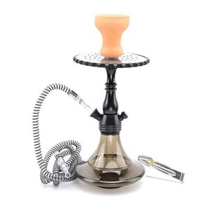 Pipes fumeurs Arabian Hookah Set Acrylique Medium Single Pipe Shisha Ceramic Bowl ACCESSOIRES ACCESSOIRES D'ANNIVERSAIRE T240423