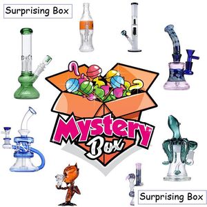 Rookpijpen Blinde doos Verrassende geschenk Hookahs Accessoires Dab Rig Oil Rigs Bouw een bongwaterglazen bongs Mystery Mtiple Styles Dr Dhp3s