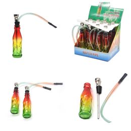 Tuberías de fumar pipa de vidrio de vaso accesorios para fumar accesorios para fumar colorf biberina de agua cigarrillo de cigarrillo portátil cubeta de vino gota de gota de gota dhoej
