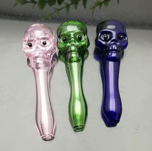 Rookpijpen bongs Vervaardiging Handgeblazen waterpijp Gekleurde platte kop concave spookkop glazen pijp