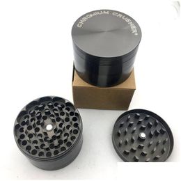 Pipes à fumer Broyeur de chrome Broyeurs d'herbes Diamètre 6M 4 couches Spice Pepper Tabac Grinder en alliage de zinc Drop Delivery Home Garden Dhfvn