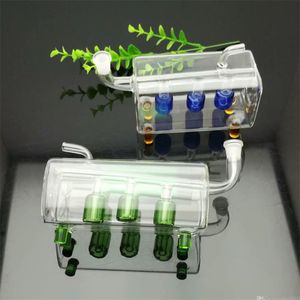 Rookbuizen klassieke driekolom filterglas waterstroom met vierkante buis Great Pyrex Glass Oil Burner Pipe