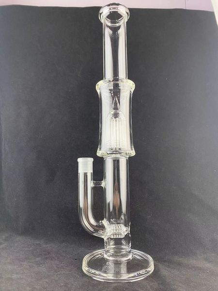 Tuberías de fumar Clear bong 18 pulgadas 18 mm Junta 8 brazos a 3 Inlines Soporte Custom Bienvenido a Orden