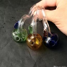 Accessoires pour bangs en verre de cuiseur de pommes de couleur Pipes, Pipes en verre colorées mini multi-