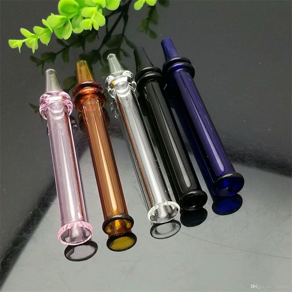 Pipas para fumar Color dos ruedas boquilla de succión de vidrio Bongs de vidrio Quemador de aceite Tubería de agua de vidrio Plataformas petroleras