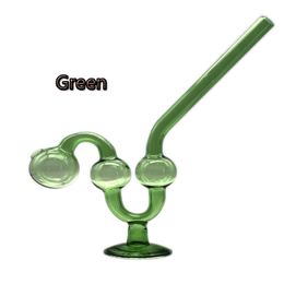 Pijpen Colorf Serpentine Oliebrander Pijp Draagbare Glazen Waterbak Dikke Pyrex Downstem Rig Ronde Van Kleine Pot Waskolf Tobacc