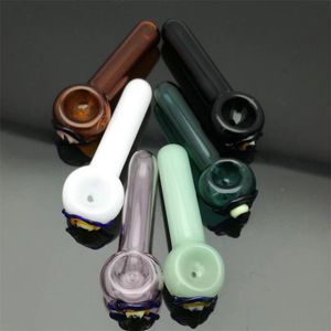 Pipes pour fumer Pipe en verre pour les yeux colorés Vente en gros d'accessoires pour bangs en verre