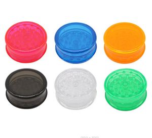 Rookbuizen handige plastic sigarettenmolen 63 mm drievoudige glanzende scherpe tanden handmatige slijpbox multi-kleuren