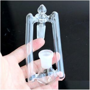 Tuyaux Pour Fumer Cool Glass Bong Narguilé Adaptateur Double Bras Dropdown Mâle 14 À 14,4 Avec 2 Trous Conception Sur Le Toit Livraison Drop Down Hom Dhdu9