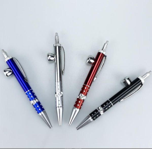 Pipes à fumer stylo à bille créatif en forme de tuyau vente chaude nouveau petit tuyau en métal portable, ensemble de tabagisme détachable