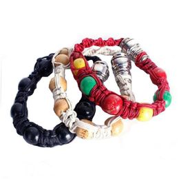 Tuyaux De Fumer Créatif Perlé Bracelet Tuyau Portable Den Filtre À La Main Noeud Corde En Métal Porte-Cigarette Accessoires Ménagers 28Cm D Dhe21