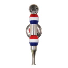 Smoking Pipes stylo vape shisha jetable Nouvelle perle tricolore avec capuchon amovible METAL PIPE dab rig bong