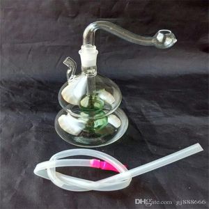 El vidrio doble de la cachimba de la calabaza de los tubos que fuma bongs los mini multi coloridos de cristal de los accesorios de los tubos que fuman