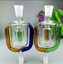 Rookbuizen Europa en Amerika Gekleurde multi -spiraalglas Hookahs Bongs External Glass Filter Pot