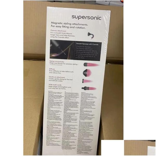 Pipas para fumar Generación 3 Sin ventilador Secador de pelo al vacío H-03 Herramientas de salón profesionales Secadores de súper velocidad con calor Us / UK / Eu Plug Drop De Dhzic