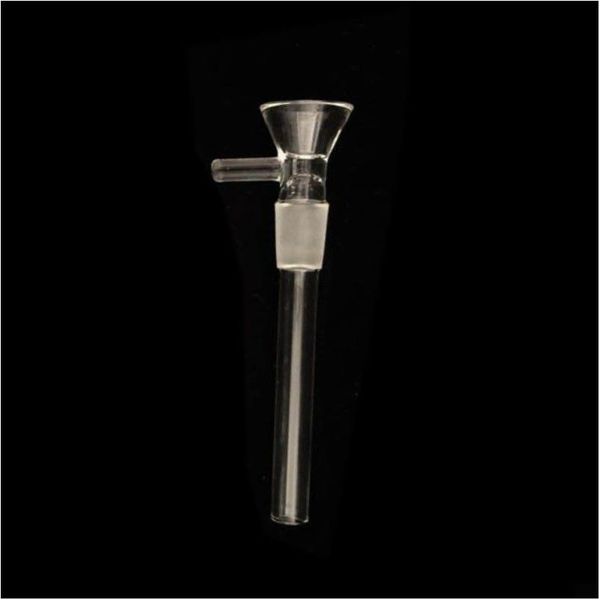 Pipes de fumer accessoires en verre Adaptateurs de chute de tige du diffuseur de la ligne de bas du système pour les bangs d'eau Traque 14 mm mâle 117 verres de longueur réduits dhotb