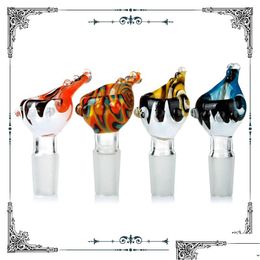 Pipes À Fumer Bols En Verre Toboggan Herbe 14Mm Taille Mâle Pour Narguilés Bongs À Eau Et Cendrier Bol Complice Drop Delivery Home Garden Dhxsx