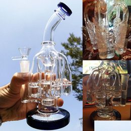 Tubi per fumare Narghilè in vetro Bong con camera a 5 bracci Recycler Perc Water Pipe Dab Rig Bubbler Shisha 14Mm Joint Drop Delivery Home G Dhggr