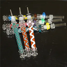 Pipes fumeurs Kit NC en verre avec tis Titane Tide Paille Paille Rires d'huile Cire de cire de cire