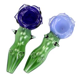 Pipes à fumer en verre, Style fleur de Rose, tuyau portable à la main, Jojint, taille Mini