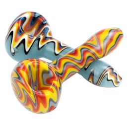 Pipes à fumer Pipe à main en verre en forme de coeur Cadeau de la Saint-Valentin Bubbler Portable