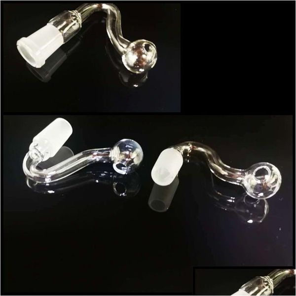 Pipes Pour Fumer Haute Verre Borosilicate Tuyau De Brûleur À Huile Portable Transparent Bongs Hommes Femmes Simplicité 14Mm 19Mm 2 6 D2 Drop Delivery Dh4Se