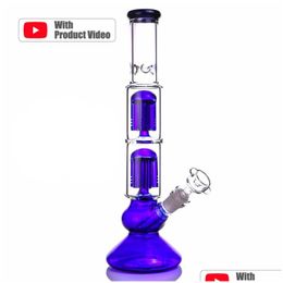 Rookpijpen Hookah 6 ARM PERCOLATOR Glas Bong Water Blue Pipe Dab Rig Classics Beaker Bongs Drop Delivery Home Garden Huishouden S DHPZN