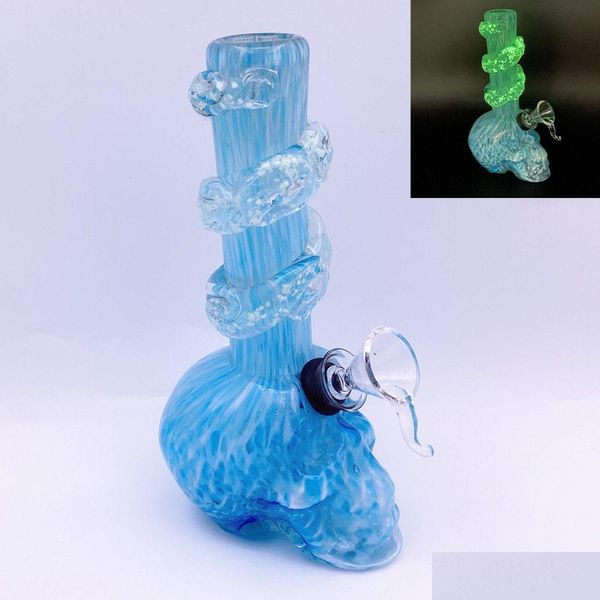 Fumer Pipes Narguilés Bongs En Verre Doux Lueur D'eau Dans La Livraison De Gouttes Sombres Maison Jardin Ménage Divers Accessoires Dhz4E